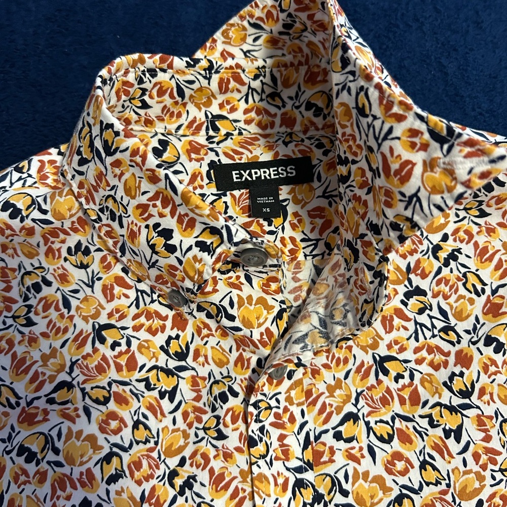 Express Men's Floral Print Shirt - Multicolor